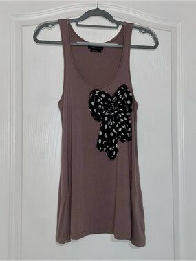 BCBG Max Azria Bow Tunic Tank Top M